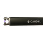 Black lighter with 'CANDYLI' branding on a white background