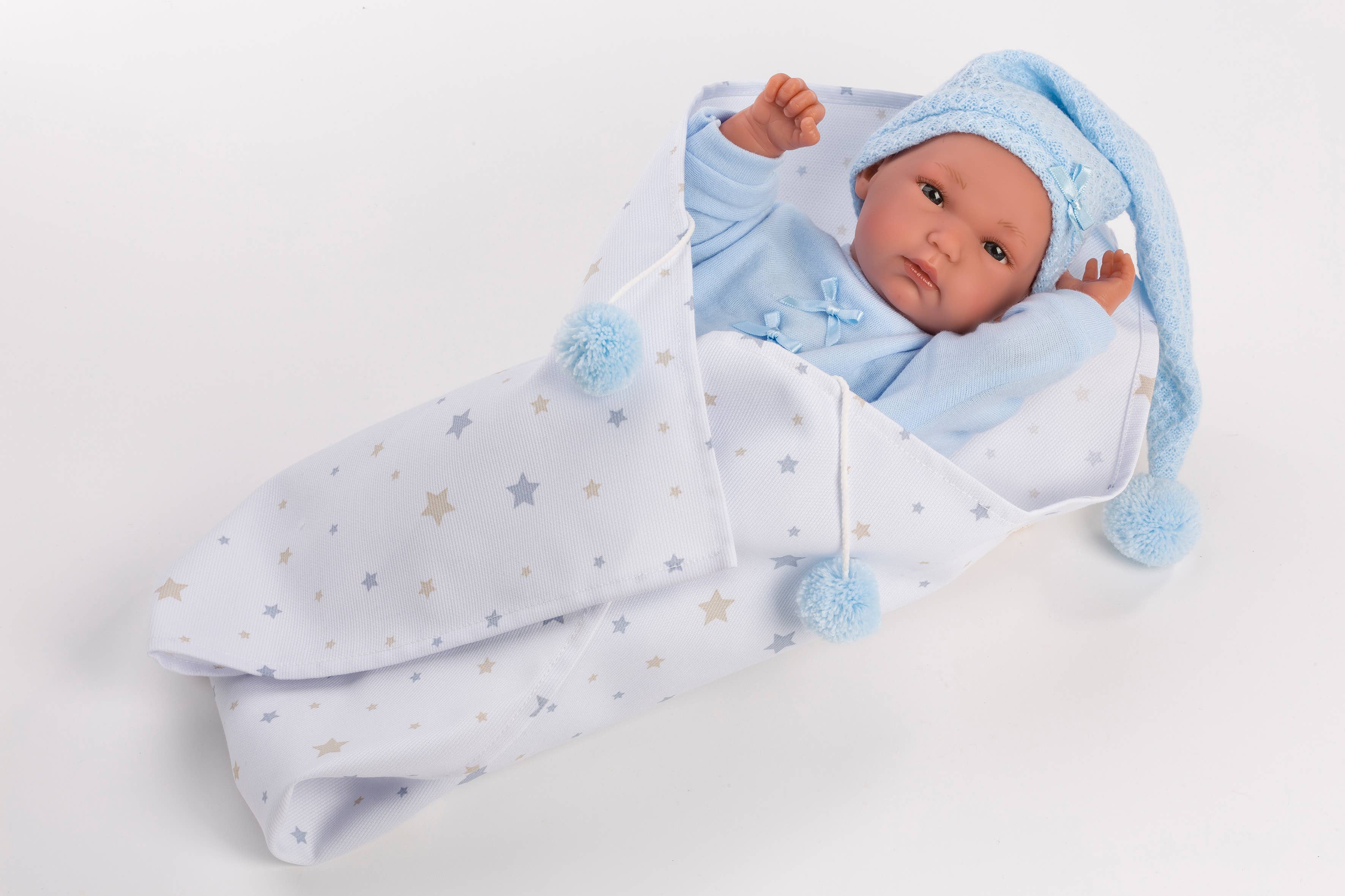 Llorens - 13.8" Anatomically-Correct Newborn Doll Kayden With Blanket