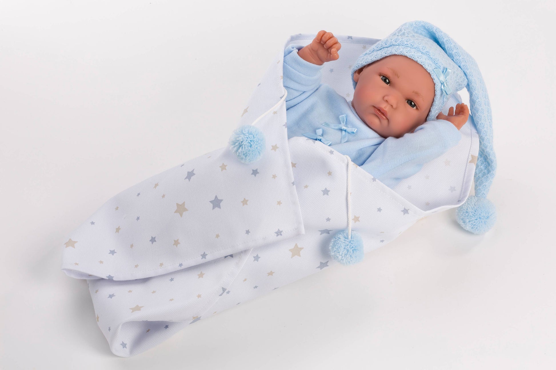 Llorens - 13.8" Anatomically-Correct Newborn Doll Kayden With Blanket
