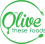 Green logo with 'Olive these foods' text and olive graphics on a white background