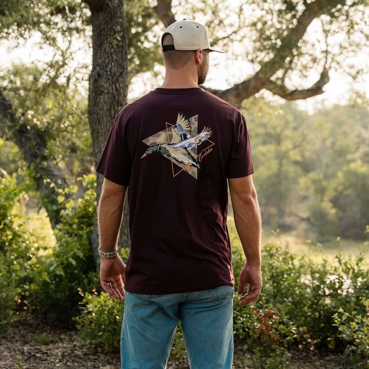 Short Sleeve Tee - Pintail Triangle Duck - Maroon