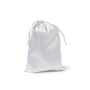 White drawstring bag on a white background