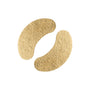 Pair of gold eye patches on a white background