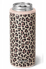Slim can sleeve in brown leopard print with KATYDID logo