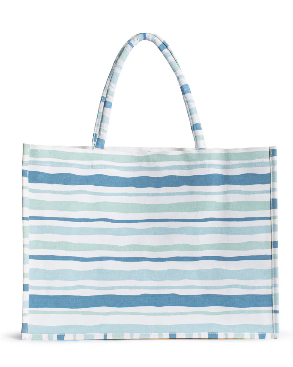 Spyglass Tote   Blue/White