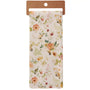 Floral patterned paper towel roll on a white background
