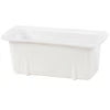 A white plastic rectangular planter box shown against a plain white background.