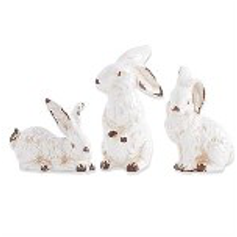 7 inch Vintage White Ceramic Bunnies(3 Styles - Sold separately)