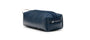 Blue key ring bag with a brand logo on a white background