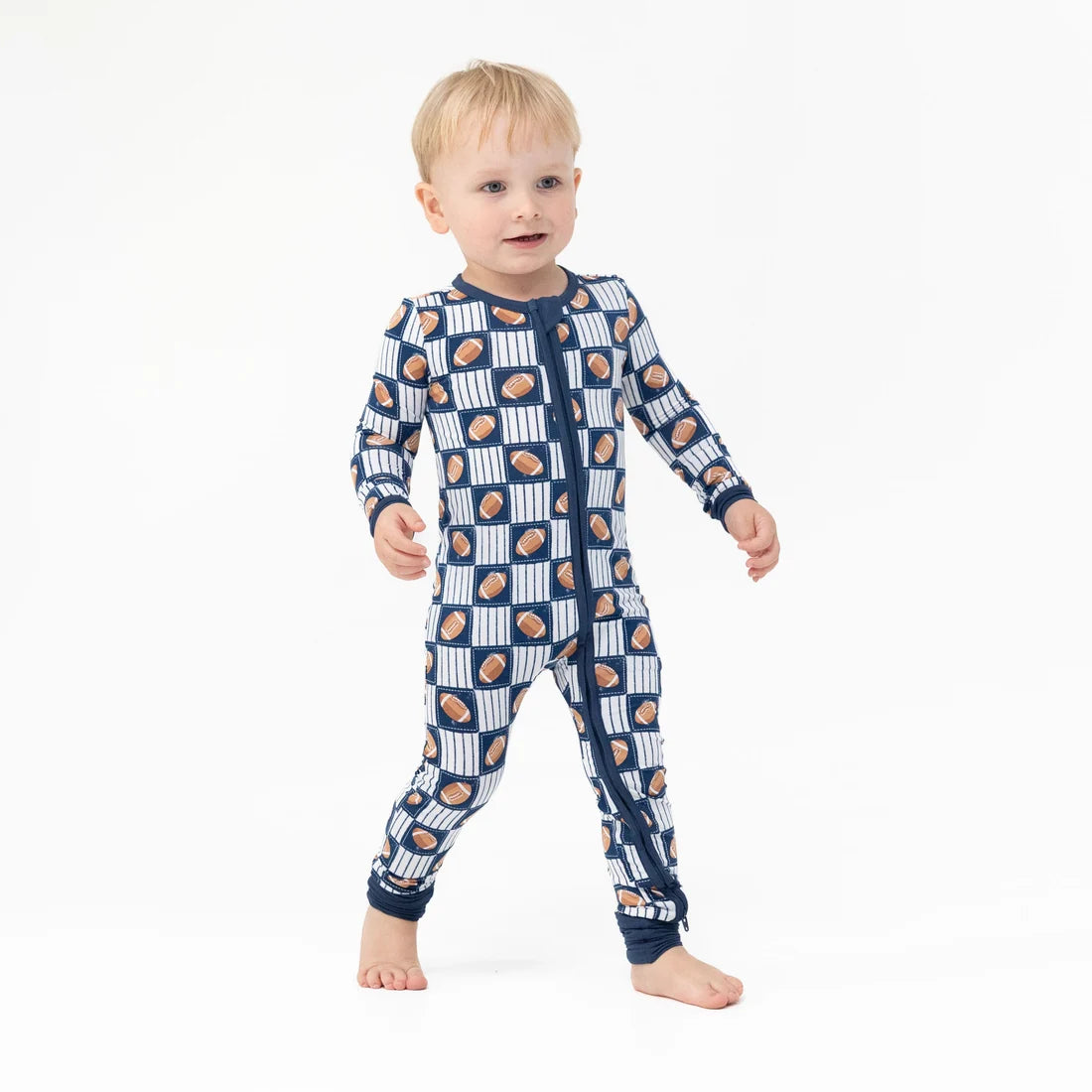 Football Patchwork Convertible Romper