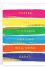 GINA B DESIGNS - Congratulations Greeting Card - Color Brush Strokes