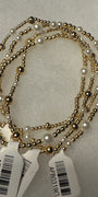 Gold & Pearl Stack Bracelets x 4- 6.5 inch