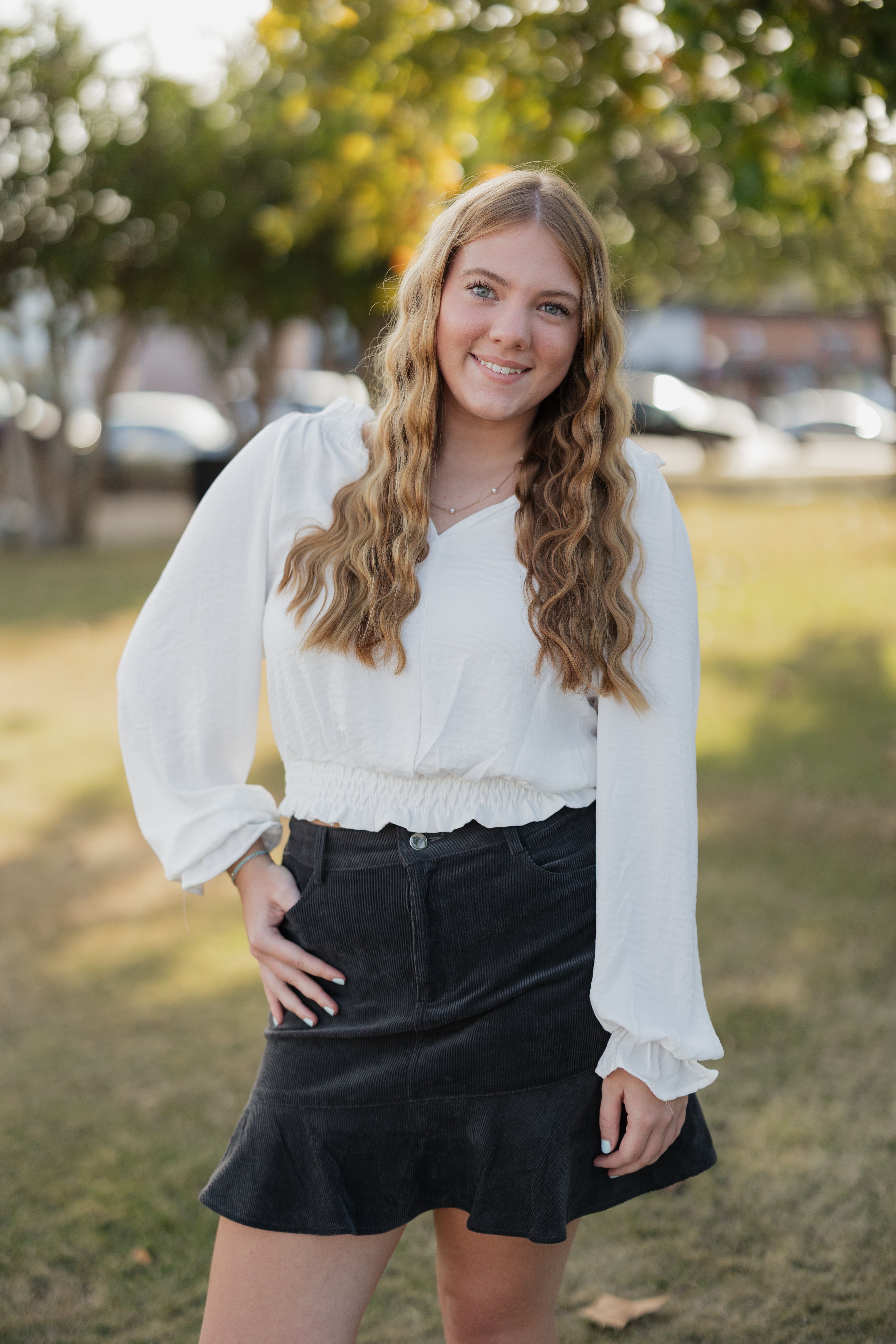 Long Sleeve Woven Top