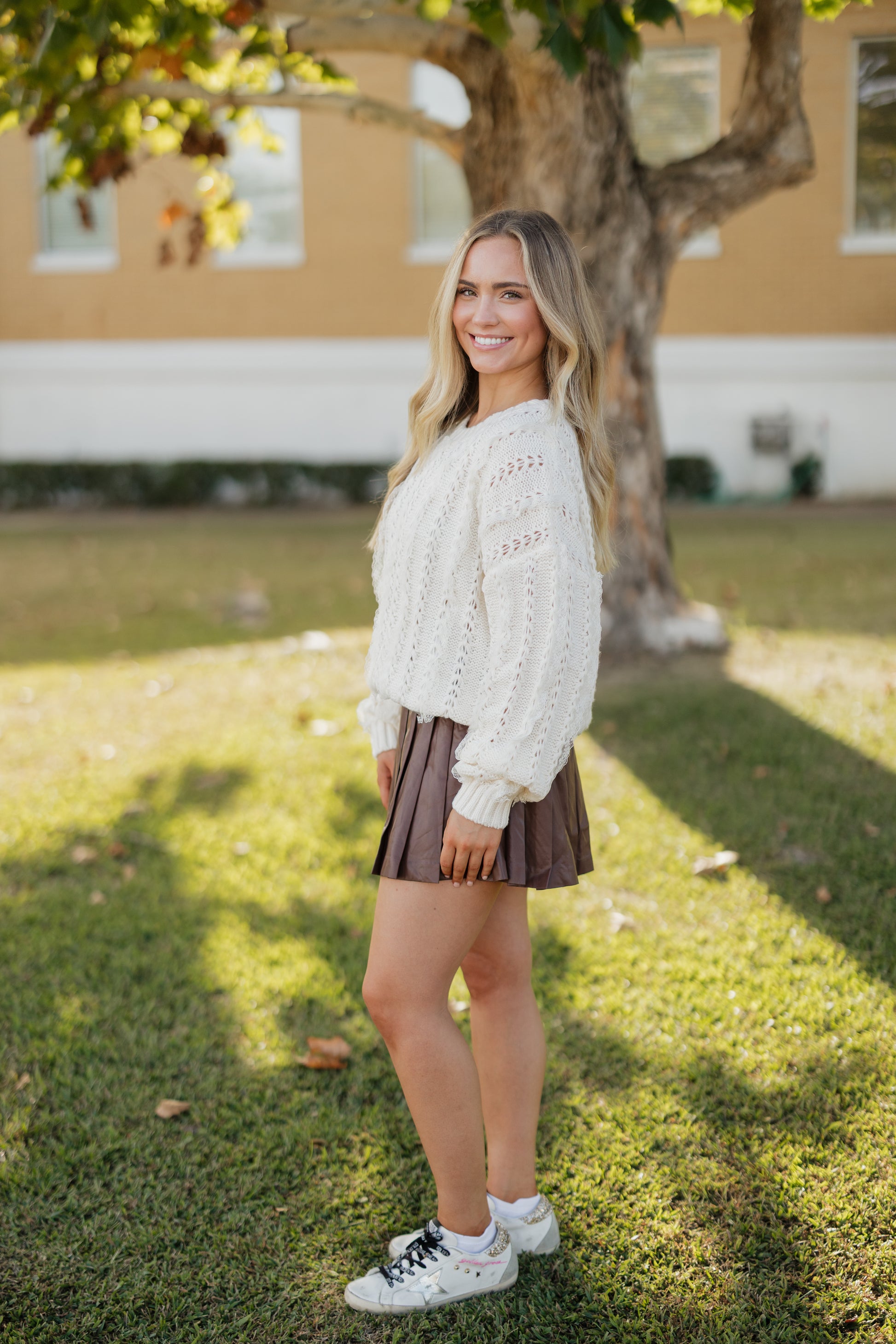 Klesis - IT4439 LACE TRIM DETAILED SWEATER KNIT TOP