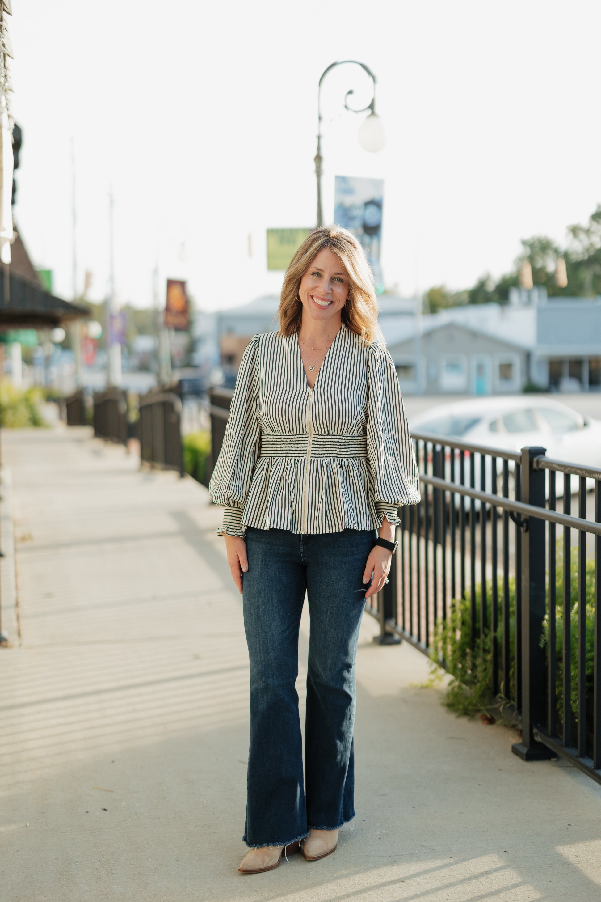 The Perfect Black Striped Blouse