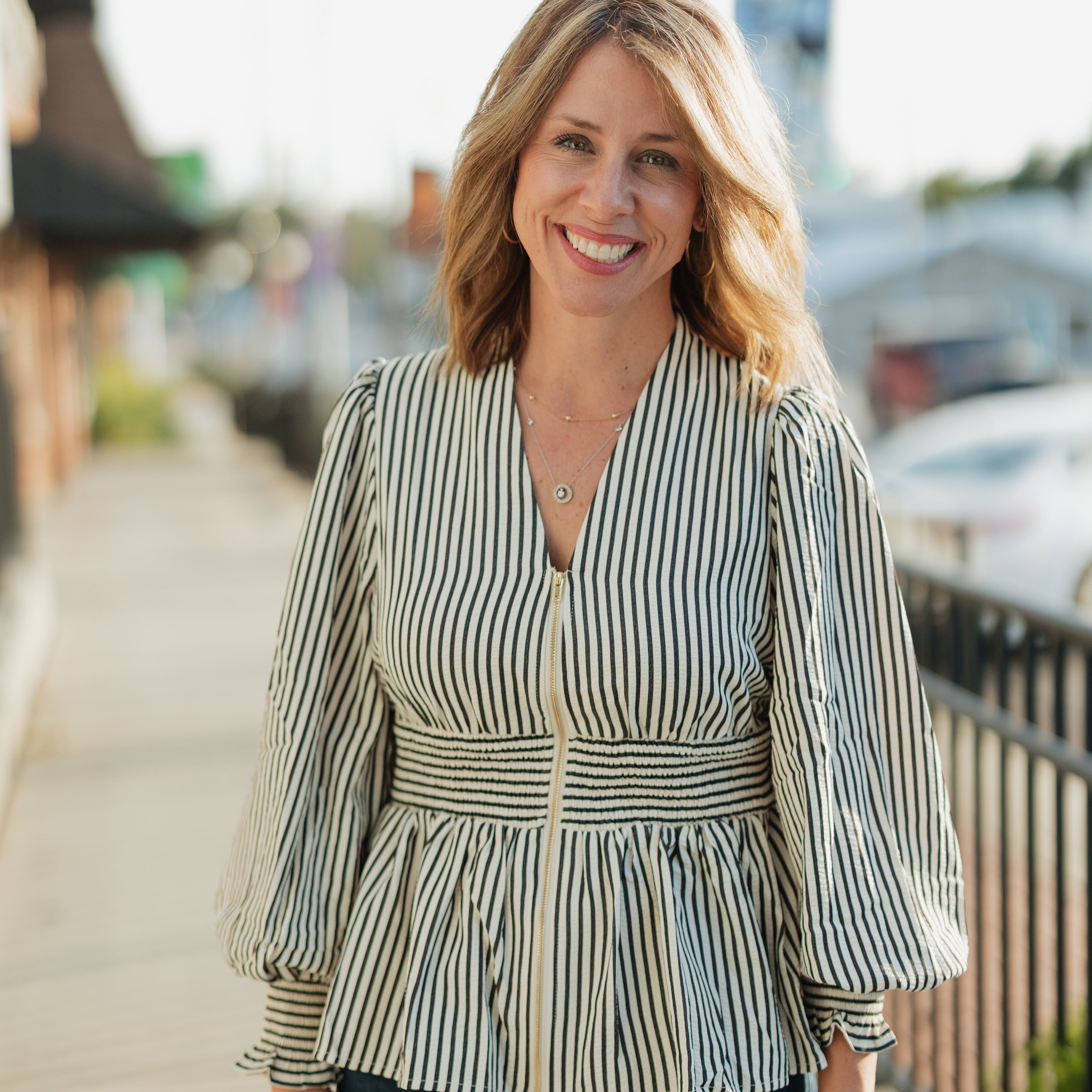 The Perfect Black Striped Blouse