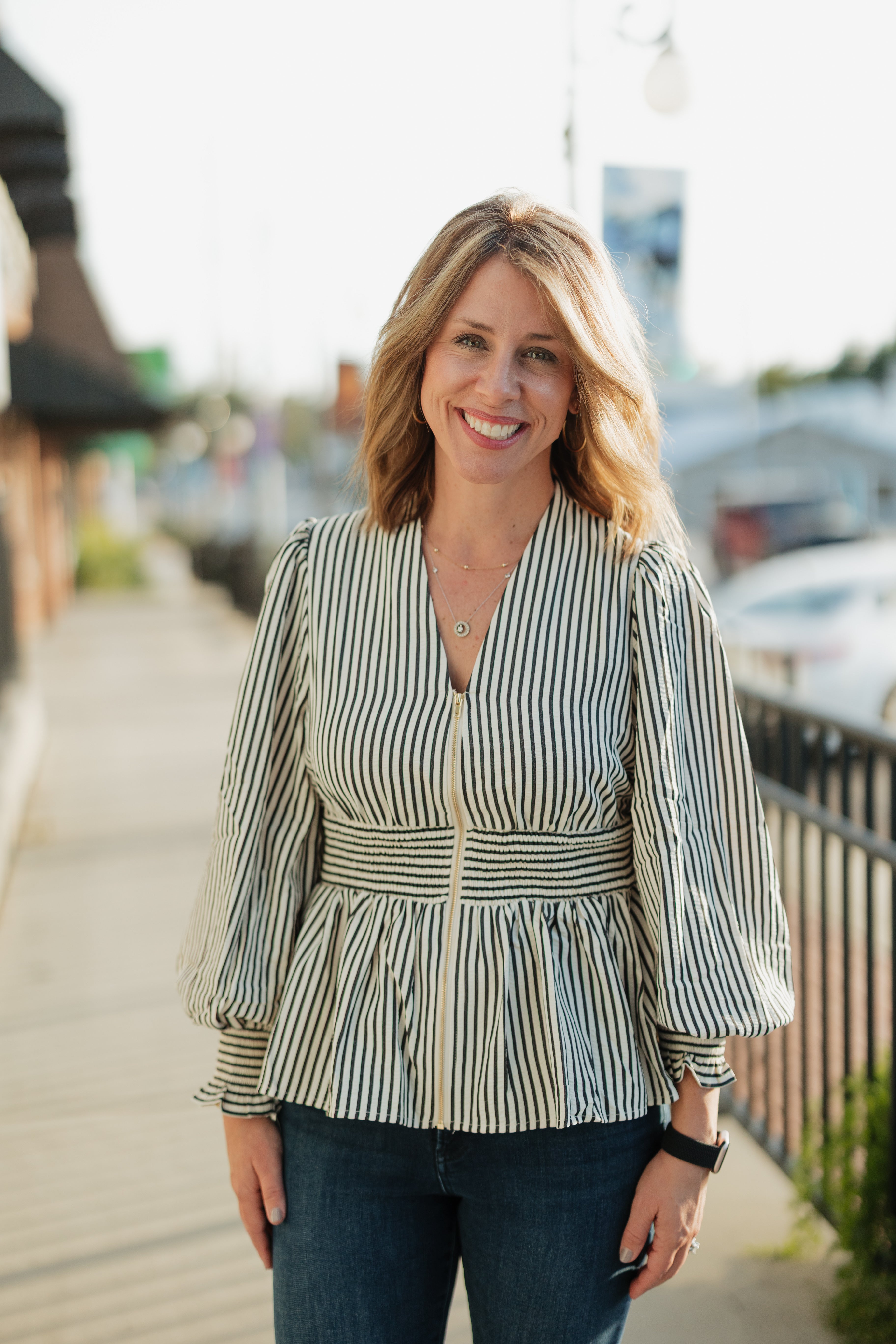 The Perfect Black Striped Blouse
