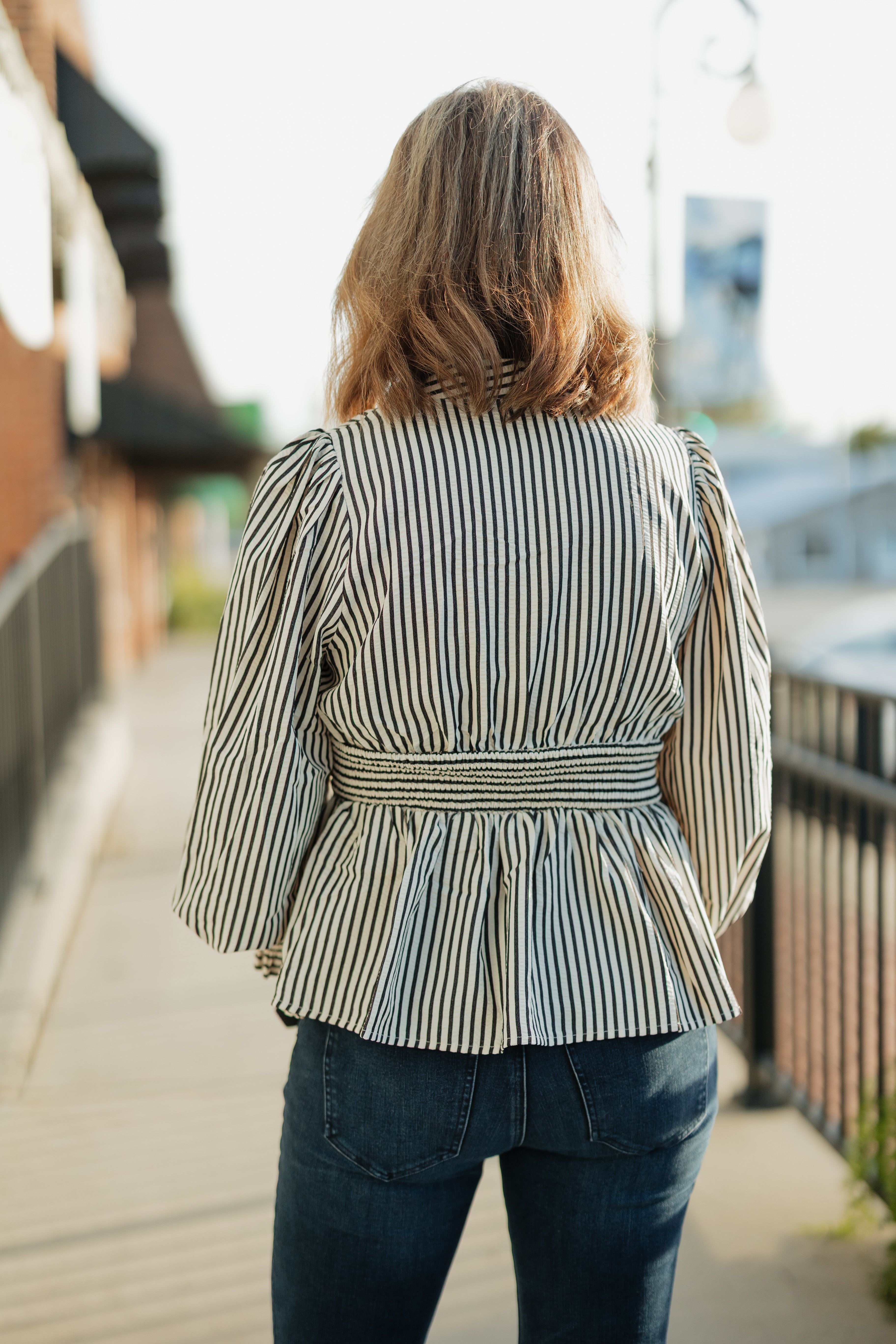The Perfect Black Striped Blouse