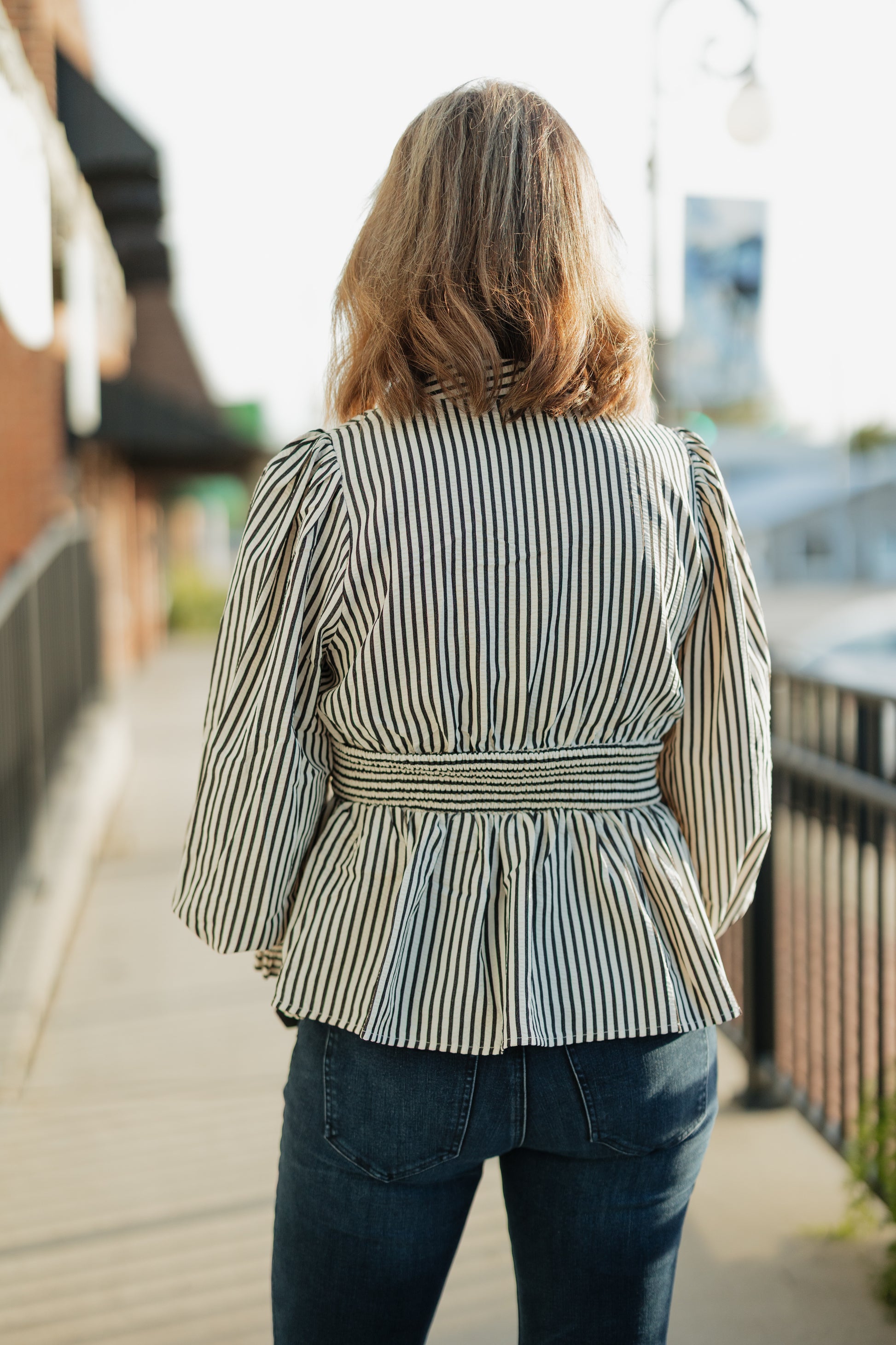 The Perfect Black Striped Blouse