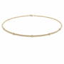 Gold necklace on a white background