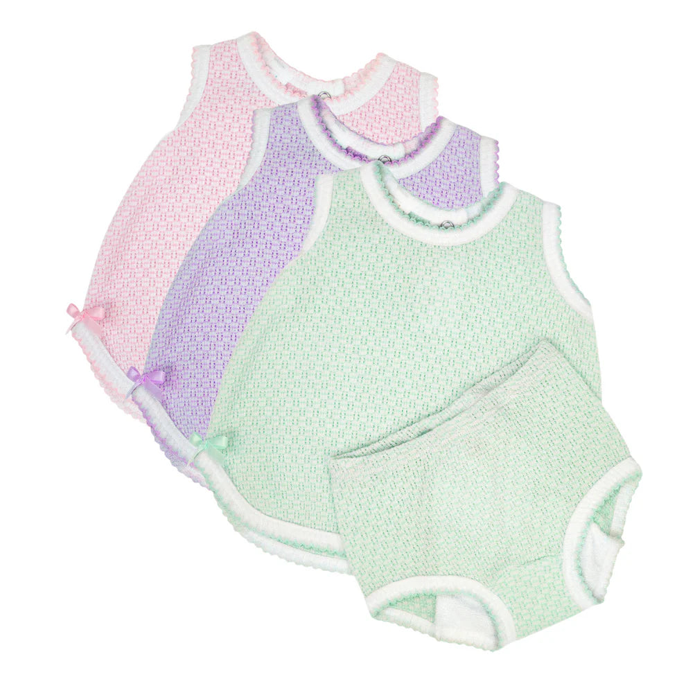 Paty 2 piece Sleeveless Diaper Set with Bows