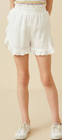 Hayden LA - Girls Ruffle Trimmed Elastic Waist Soft Shorts
