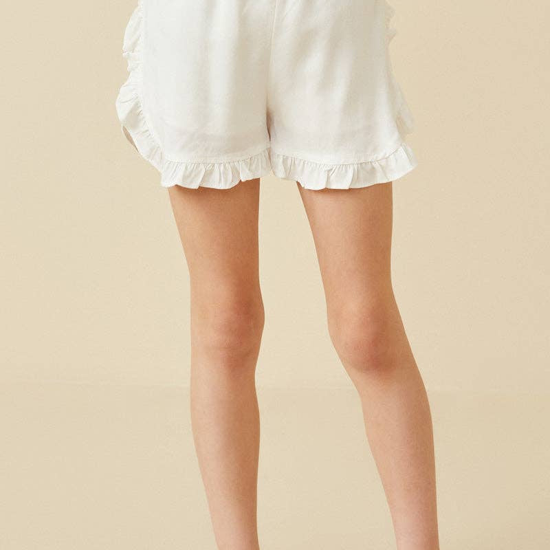 Hayden LA - Girls Ruffle Trimmed Elastic Waist Soft Shorts