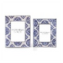 Two decorative picture frames with floral patterns on a white background
