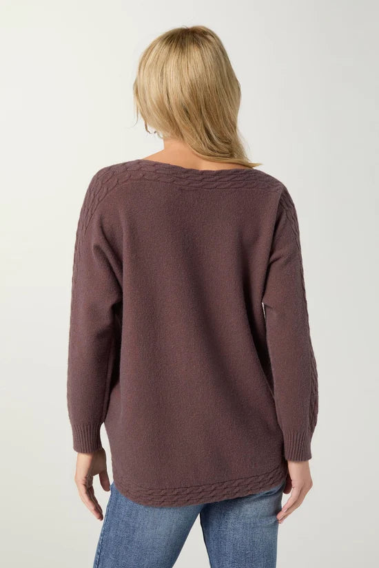 Heavenly-Luxe Cable Knit Detail Dolman Set