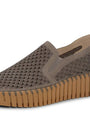 Isle Jacobsen Tulip 4078 Brown on Brown Wedge Platform Shoe
