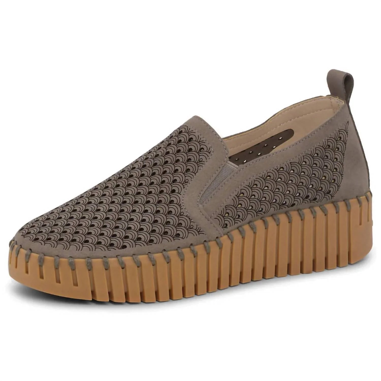 Isle Jacobsen Tulip 4078 Brown on Brown Wedge Platform Shoe
