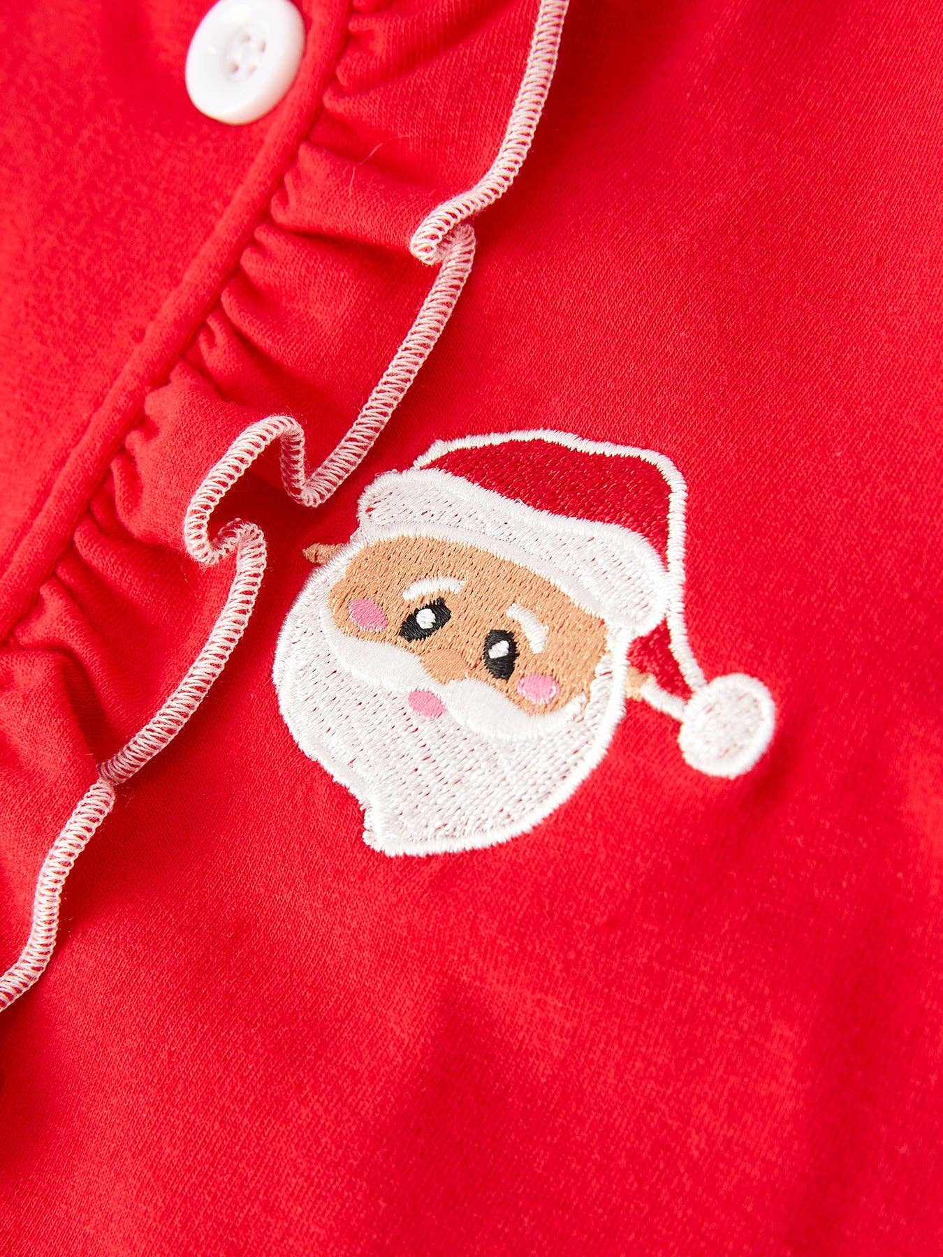 Rylee Faith Designs - Christmas Red Girls Embroidered Pajamas