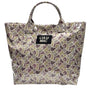 Camouflage-patterned tote bag with 'Lulu Mac' label on a white background