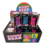 Display of Gummy Bear Squish toy boxes with colorful packaging.