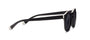 Black sunglasses with white accents on a white background