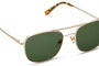gold reader sunglasses on a white background