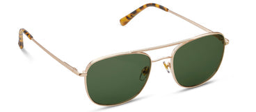 gold reader sunglasses on a white background