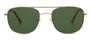 gold framed reader sunglasses on a white background