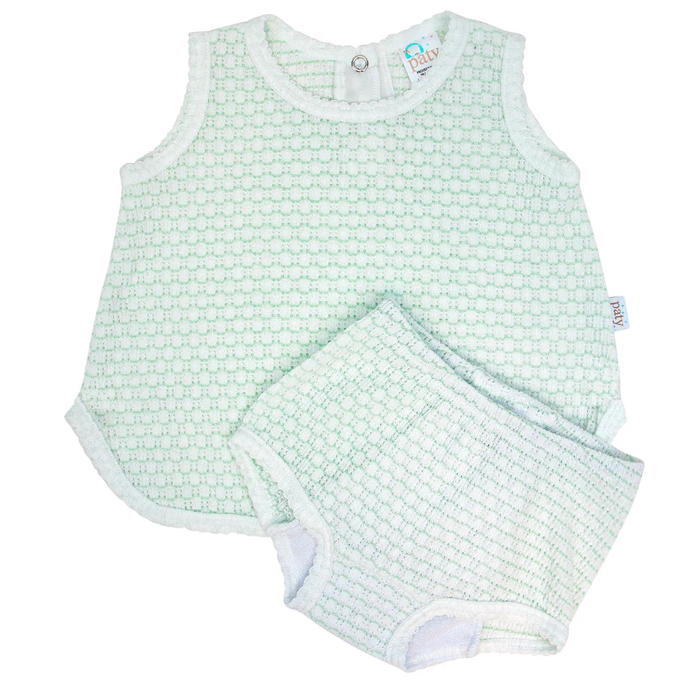 Paty Knit 2 pc Diaper set without Bows