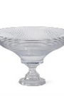 13.75 Inch Line Pressed Bowl on Pedestal