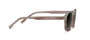 Sunglasses with a beige frame on a white background