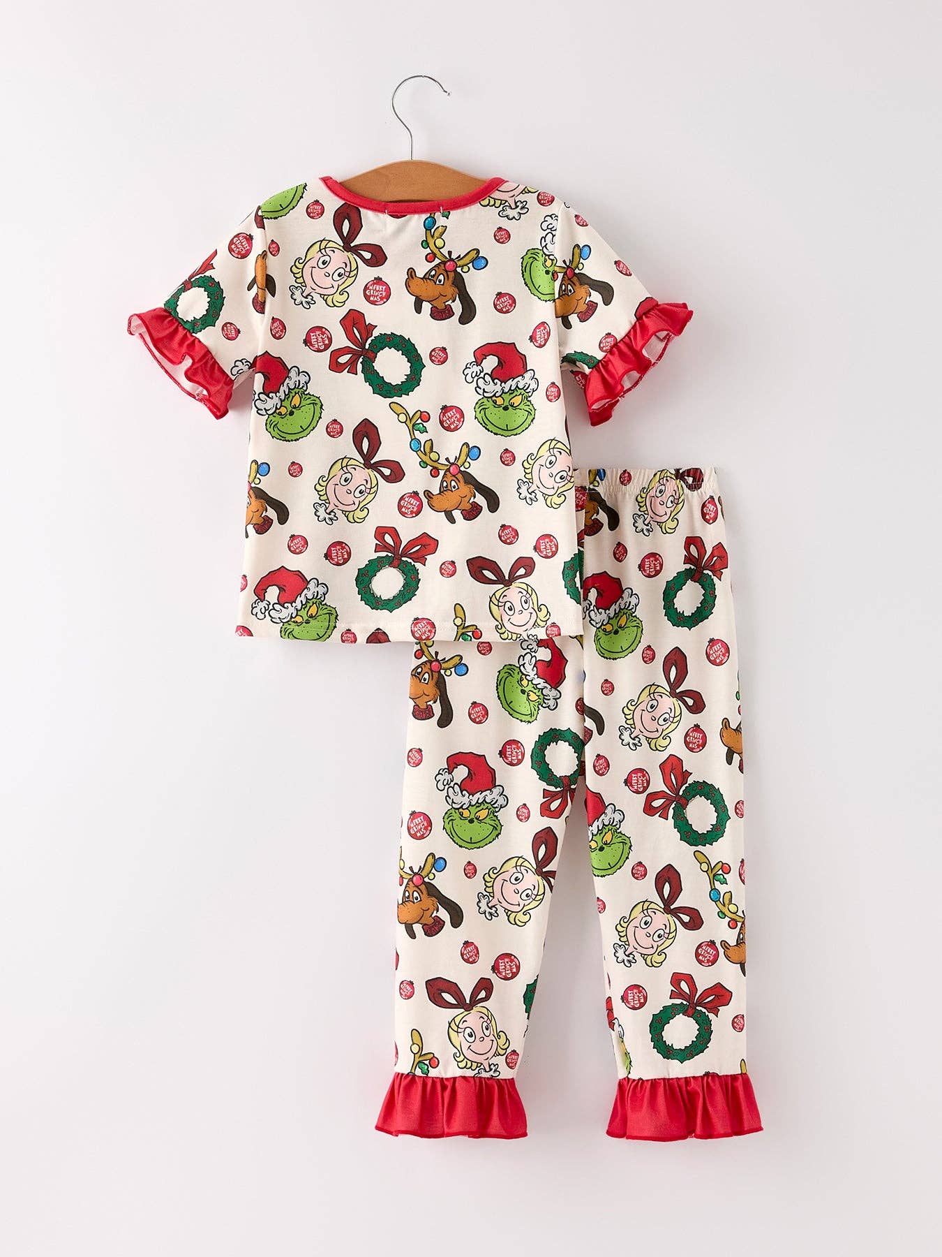 Rylee Faith Designs - Christmas Character Pattern Girl Pajama Set