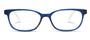 Blue eyeglasses on a white background