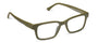 Green eyeglasses on a white background