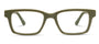 Green eyeglasses on a white background