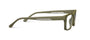 Green eyeglasses on a white background