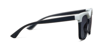 Black and white sunglasses on a white background