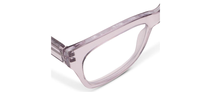 purple eyeglasses on a white background