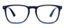 Blue eyeglasses on a white background