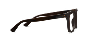 Black eyeglasses on a white background